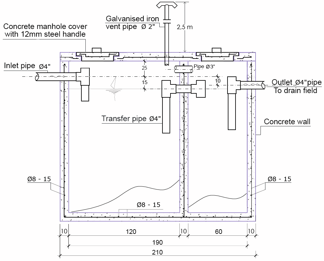 concrete septic tank drawings